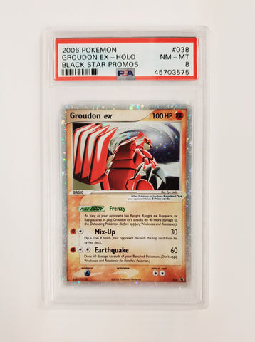 2006 Groudon EX Holo Black Star Promos #038 PSA NM-MT 8