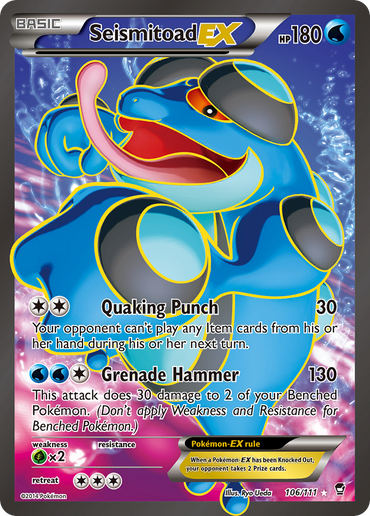 Seismitoad EX (106/111) [XY: Furious Fists]