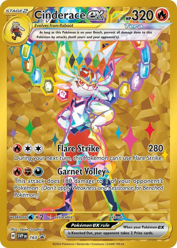 Cinderace ex (163) [Scarlet & Violet: Black Star Promos]