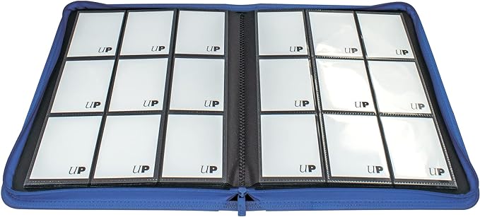 Ultra Pro 9-Pocket Zippered Blue Binder 360