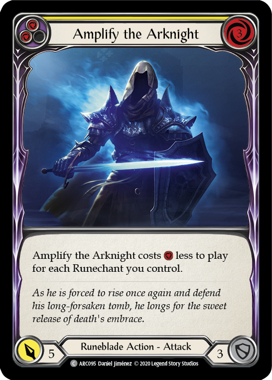 Amplify the Arknight (Yellow) [U-ARC095] (Arcane Rising Unlimited)  Unlimited Rainbow Foil