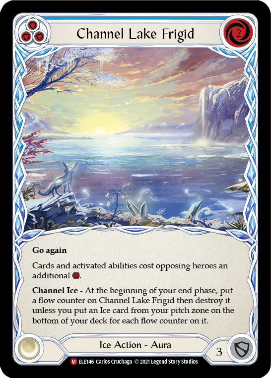 Channel Lake Frigid (Alternate Art) [ELE146] (Tales of Aria)  1st Edition Rainbow Foil