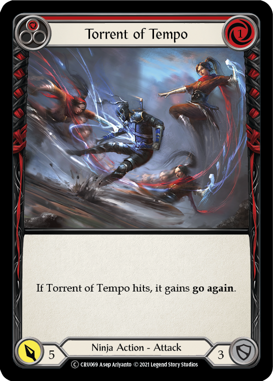 Torrent of Tempo (Red) [U-CRU069] (Crucible of War Unlimited)  Unlimited Rainbow Foil