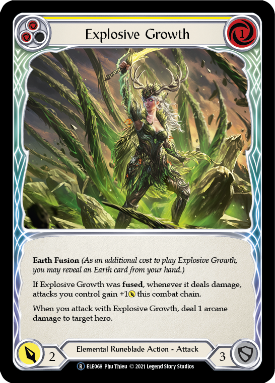 Explosive Growth (Yellow) [U-ELE068] (Tales of Aria Unlimited)  Unlimited Rainbow Foil