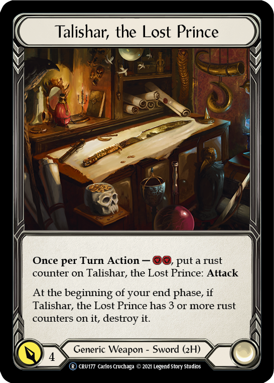 Talishar, the Lost Prince [U-CRU177] (Crucible of War Unlimited)  Unlimited Normal