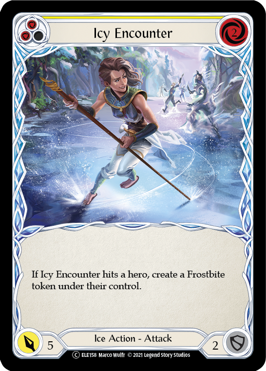 Icy Encounter (Yellow) [U-ELE158] (Tales of Aria Unlimited)  Unlimited Rainbow Foil