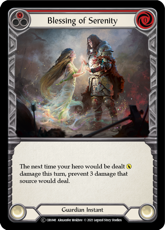 Blessing of Serenity (Red) [U-CRU041] (Crucible of War Unlimited)  Unlimited Rainbow Foil