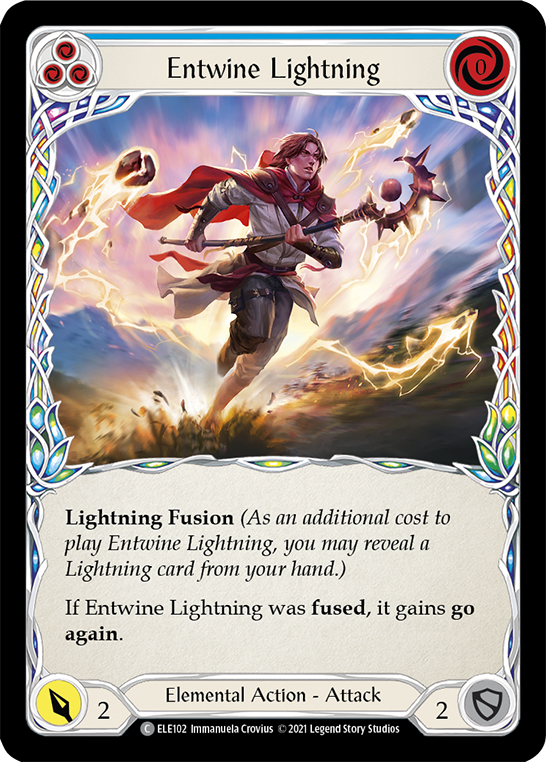 Entwine Lightning (Blue) [ELE102] (Tales of Aria)  1st Edition Rainbow Foil