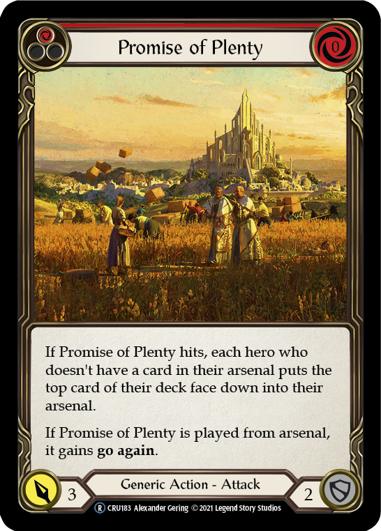 Promise of Plenty (Red) [U-CRU183] (Crucible of War Unlimited)  Unlimited Normal
