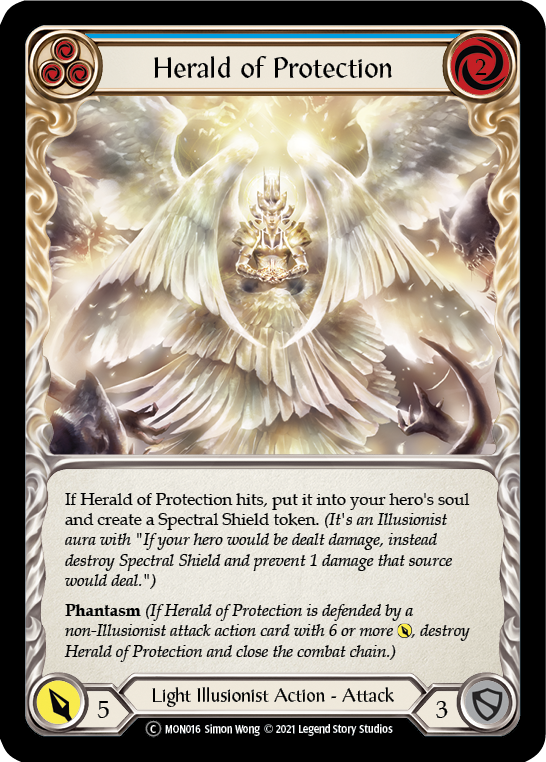 Herald of Protection (Blue) [U-MON016-RF] (Monarch Unlimited)  Unlimited Rainbow Foil