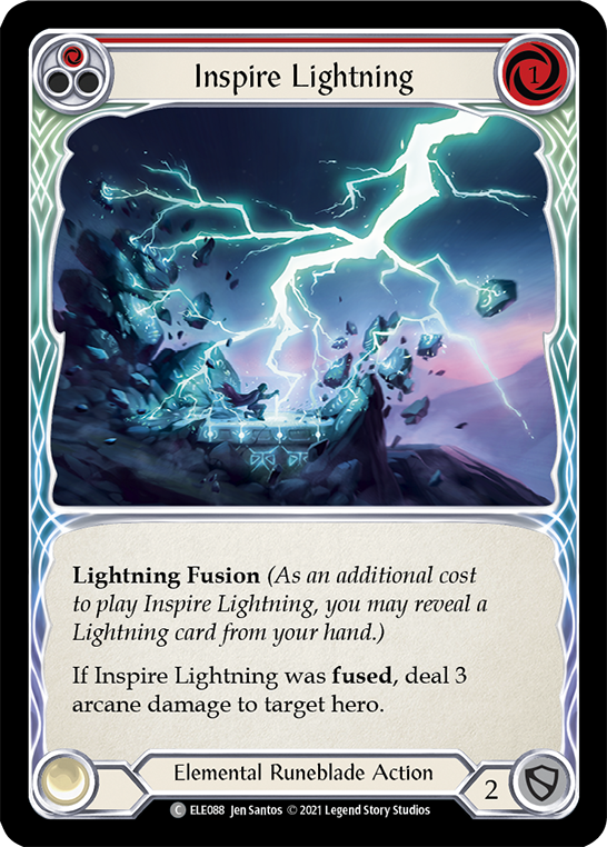 Inspire Lightning (Red) [ELE088] (Tales of Aria)  1st Edition Rainbow Foil