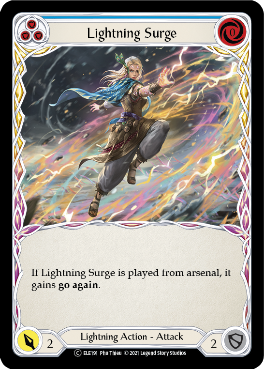 Lightning Surge (Blue) [U-ELE191] (Tales of Aria Unlimited)  Unlimited Rainbow Foil