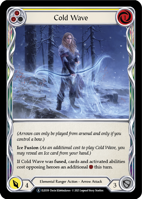 Cold Wave (Yellow) [U-ELE039] (Tales of Aria Unlimited)  Unlimited Rainbow Foil