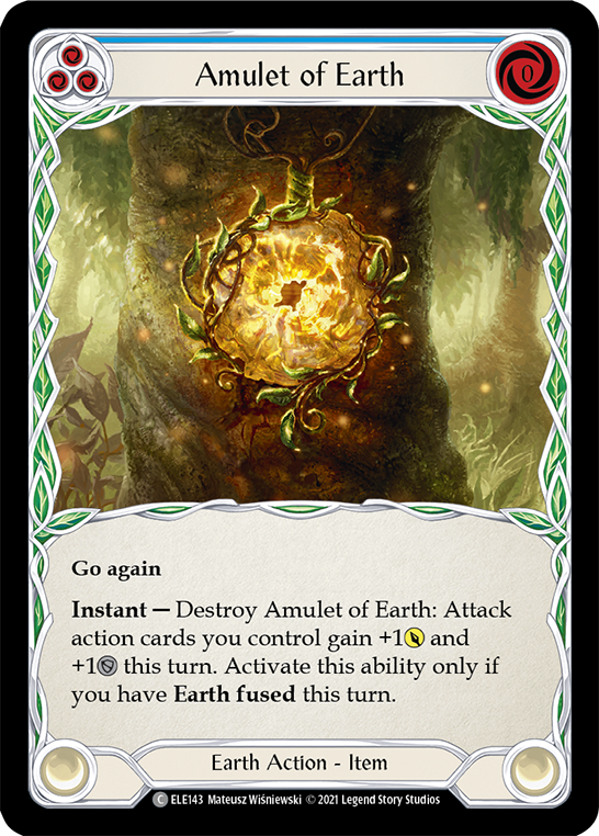 Amulet of Earth [ELE143] (Tales of Aria)  1st Edition Rainbow Foil