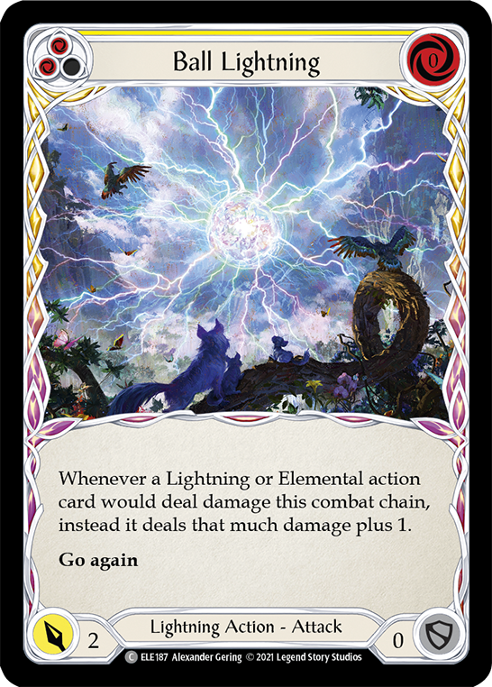 Ball Lightning (Yellow) [ELE187] (Tales of Aria)  1st Edition Normal