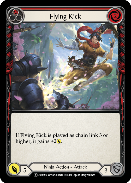 Flying Kick (Red) [U-CRU063] (Crucible of War Unlimited)  Unlimited Normal