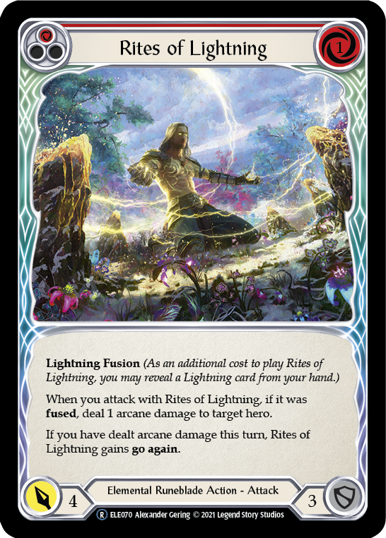 Rites of Lightning (Red) [U-ELE070] (Tales of Aria Unlimited)  Unlimited Rainbow Foil