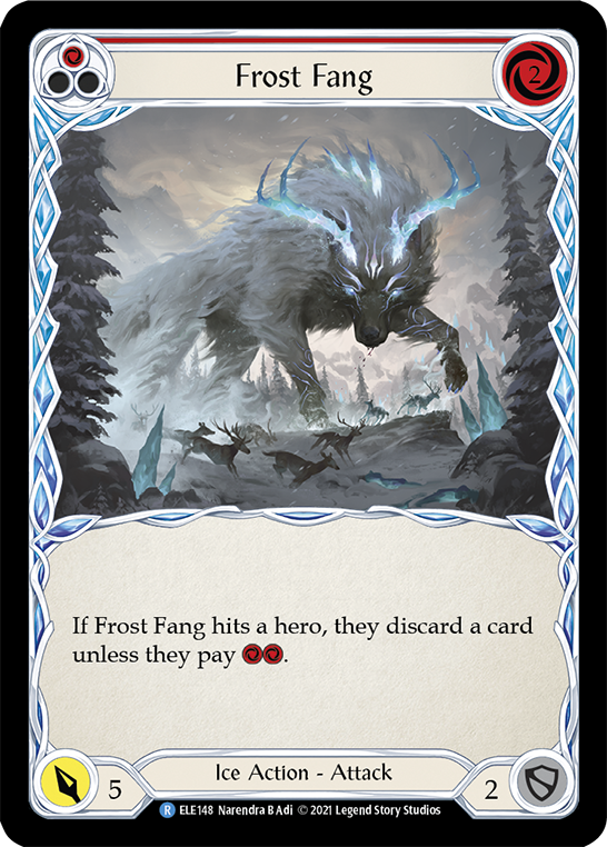 Frost Fang (Red) [ELE148] (Tales of Aria)  1st Edition Rainbow Foil