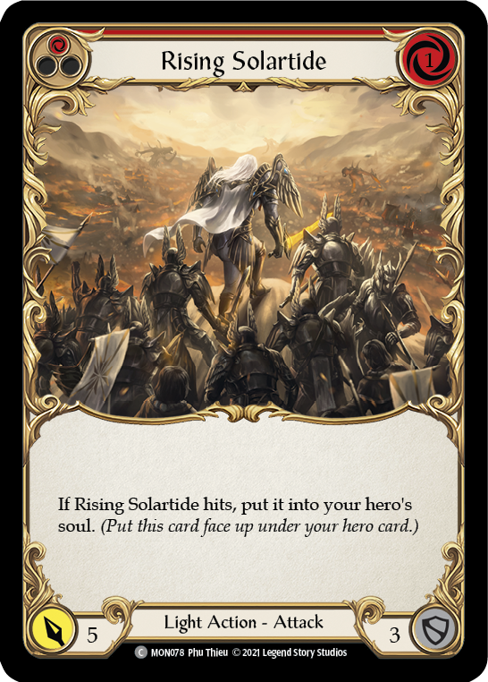 Rising Solartide (Red) [MON078] (Monarch)  1st Edition Normal