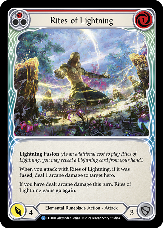 Rites of Lightning (Red) [ELE070] (Tales of Aria)  1st Edition Normal