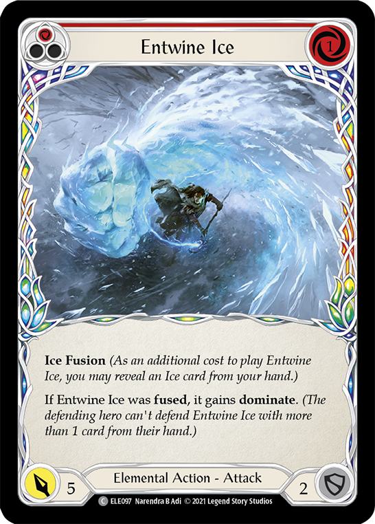 Entwine Ice (Red) [ELE097] (Tales of Aria)  1st Edition Rainbow Foil