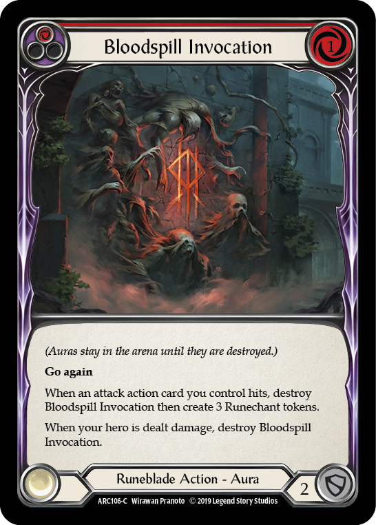 Bloodspill Invocation (Red) [ARC106-C] (Arcane Rising)  1st Edition Rainbow Foil